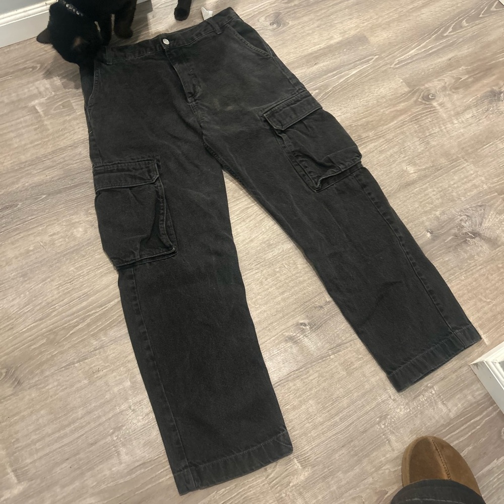 Zara Dark Gray Cargo Pants for Men